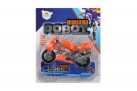 Transformer motorka/robot plast 15cm 3 barvy na kartě Teddies