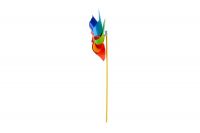 Větrník průměr 22cm barevný duhový plast 47cm Teddies