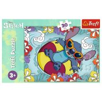 Puzzle Lilo&Stitch na dovolené 27x20cm 30 dílků v krabičce 21x14x4cm Trefl