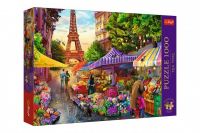 Puzzle Premium Plus - Čajový čas: Květinový trh, Paříž 1000 dílků 68,3x48cm v krabici 40x27x6cm Trefl