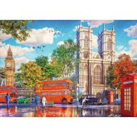Puzzle Premium Plus - Čajový čas: Pohled na Londýn 1000 dílků 68,3x48cm v krabici 40x27x6cm Trefl