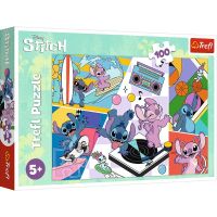 Puzzle Vzpomínky Lilo&Stitch 100 dílků 41x27,5cm v krabici 29x19x4cm Trefl