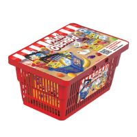 Nákupní košík s potravinami plast 25x16cm ve fólii Rappa