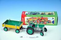 Traktor Zetor s valníkem zelený na klíček kov 28cm Kovap v krabičce