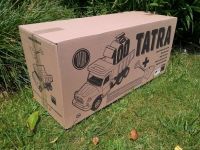 Auto Tatra 148 plast 73cm v krabici - červená kabina modrá korba Dino