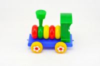 Lokomotiva/Vlak skládací plast 20cm od 24 měsíců hračka pro nejmenší Směr