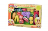 Ovoce a zelenina krájecí plast v krabičce sady pro malé hospodyňky Teddies
