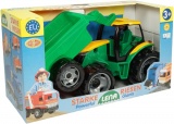 Traktor plast bez lžíce a bagru s vozíkem v krabici Lena