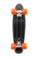 Skateboard 60cm nosnost 90kg, kovové osy, černá barva, oranžová kola Teddies