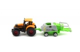 Traktor s přívěsem plast 16cm asst 6 druhů na kartě Teddies