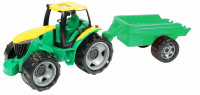Traktor plast bez lžíce a bagru s vozíkem v krabici Lena